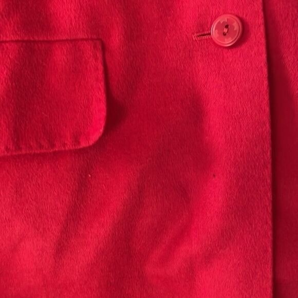 MaxMara Women Red Wool-Angora Coat 70/30 Fully Lined Coat - Size: 6 - Picture 8 of 8